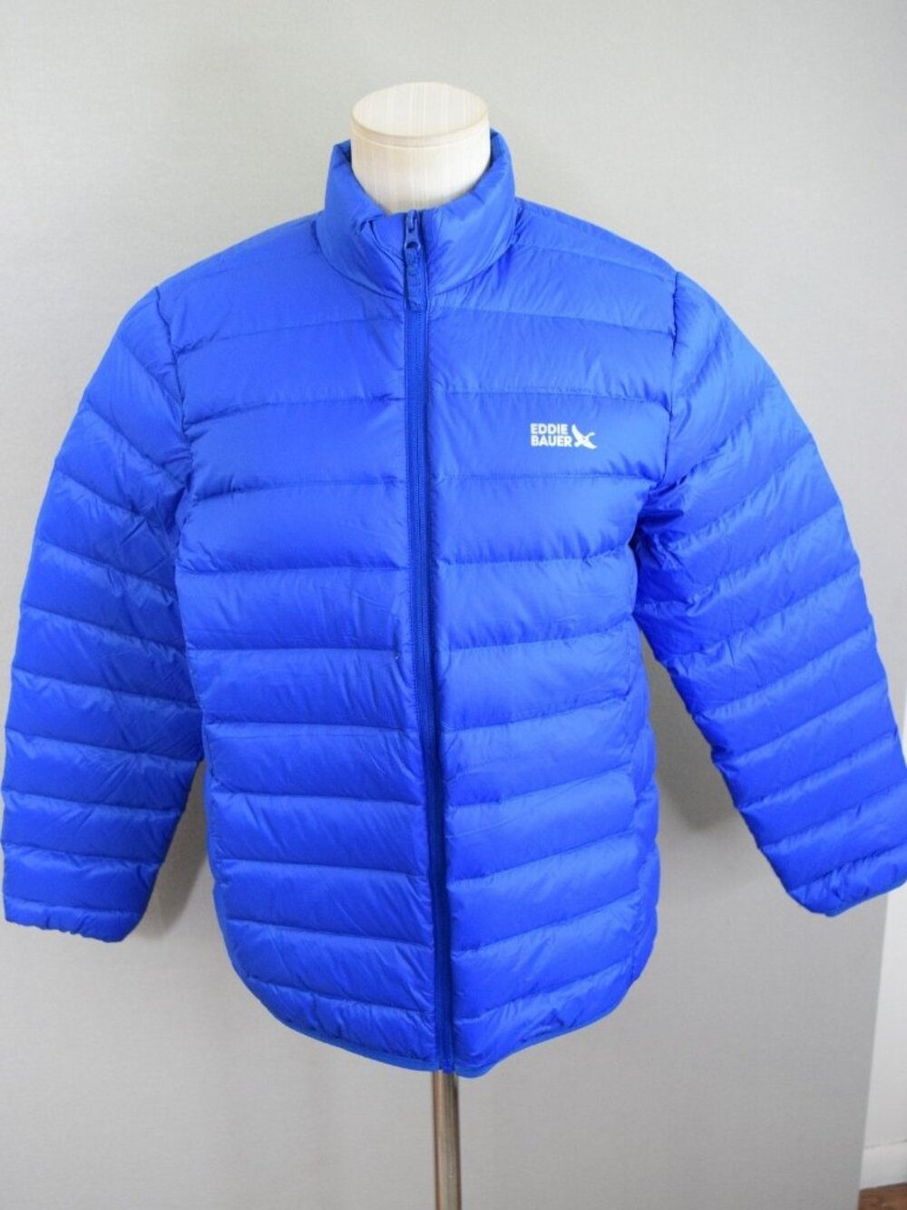 NWT Eddie Bauer Bright Blue Puffer Kids XL 14/16, 650 Down
